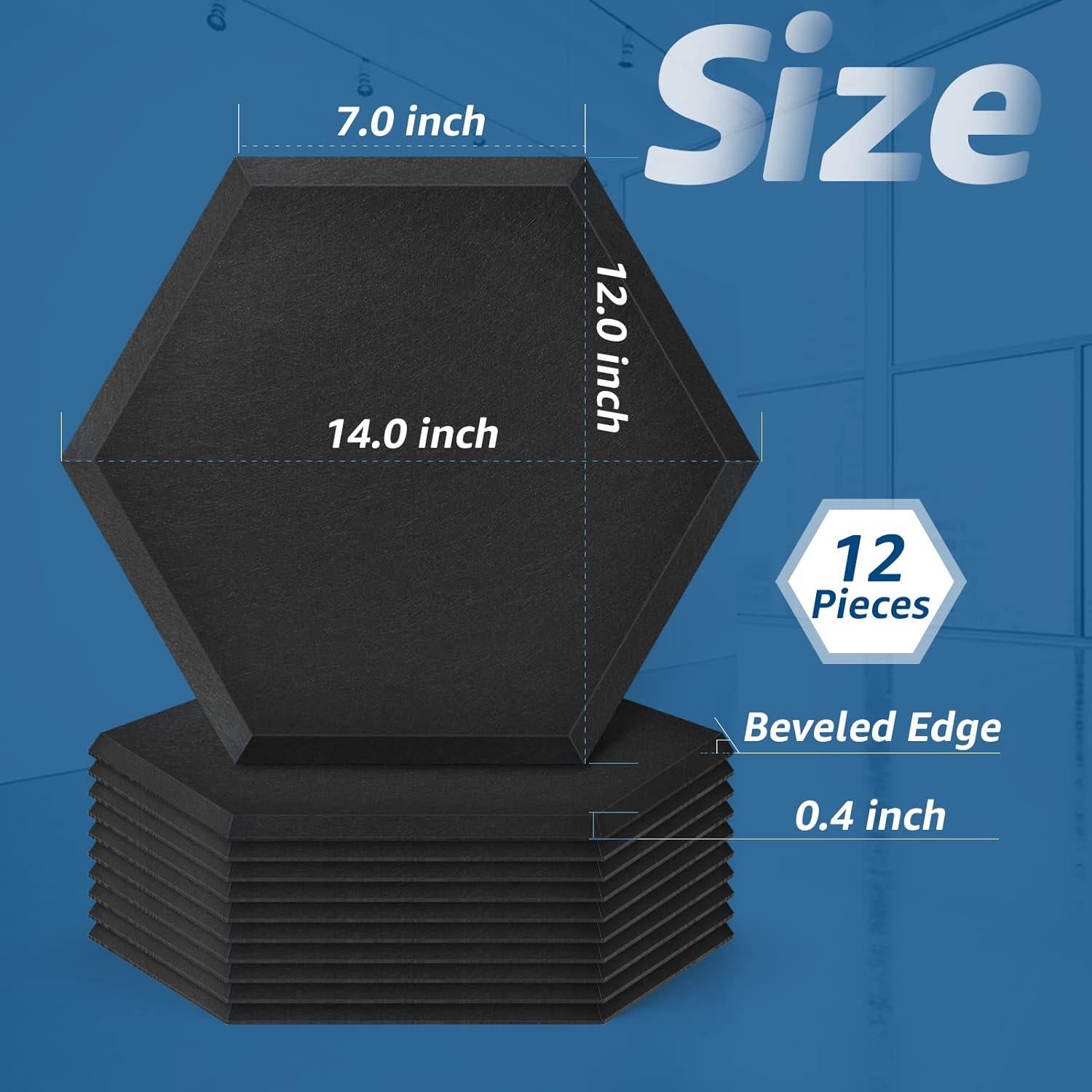 Paneles Acústicos Autoadhesivos Art3dwallpanels 12 Piezas 35.56x30.48cm