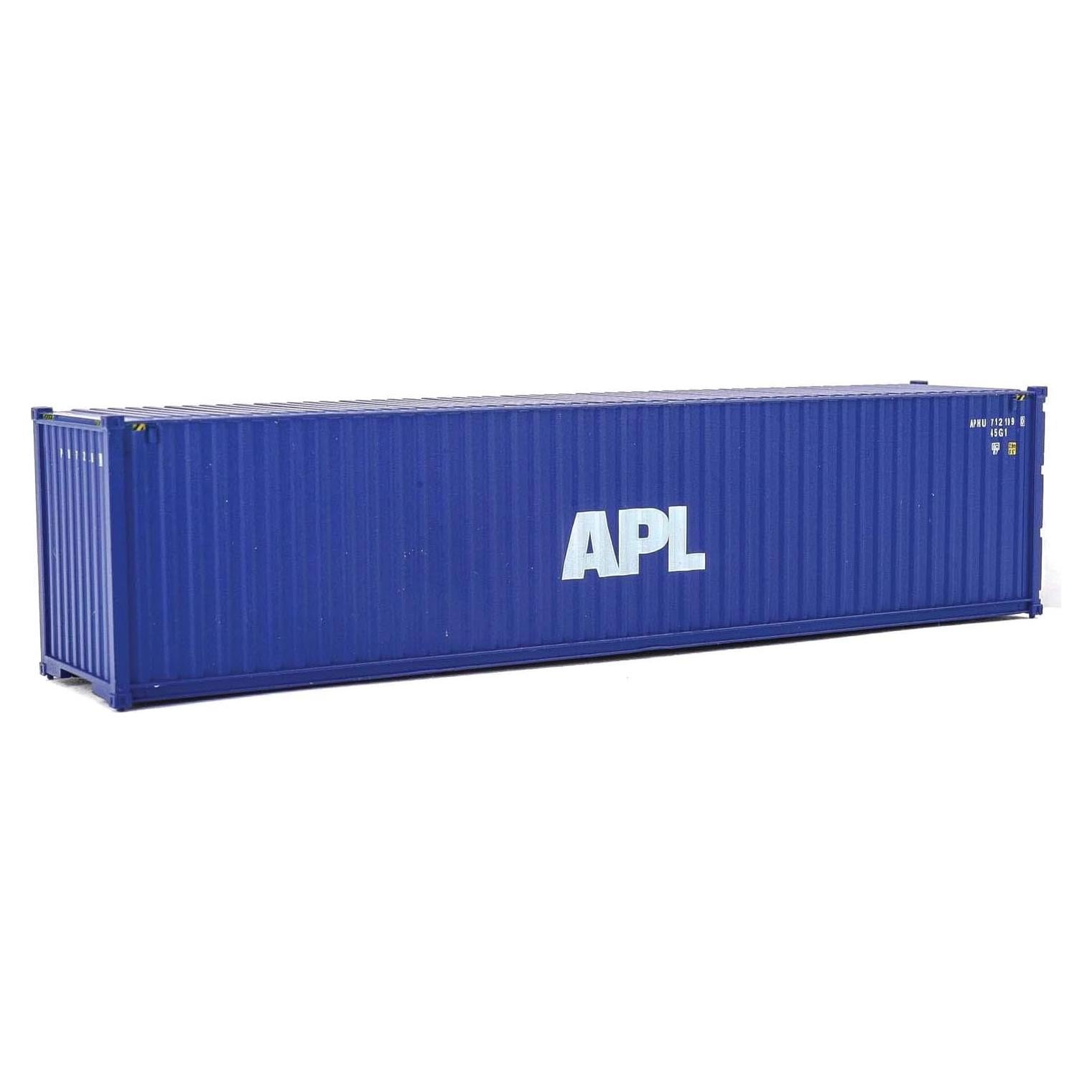 Contenedor 40' Hi Cube APL Azul y Blanco Escala HO