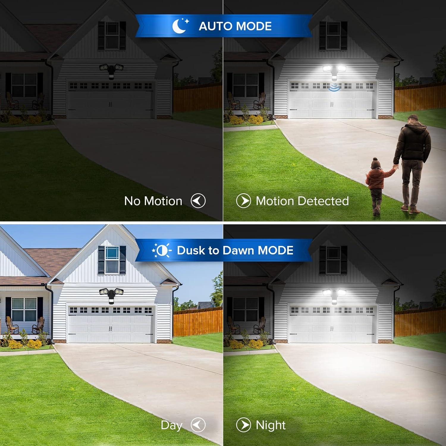 Luz de Seguridad LED SANSI 18W con Sensor de Movimiento IP65