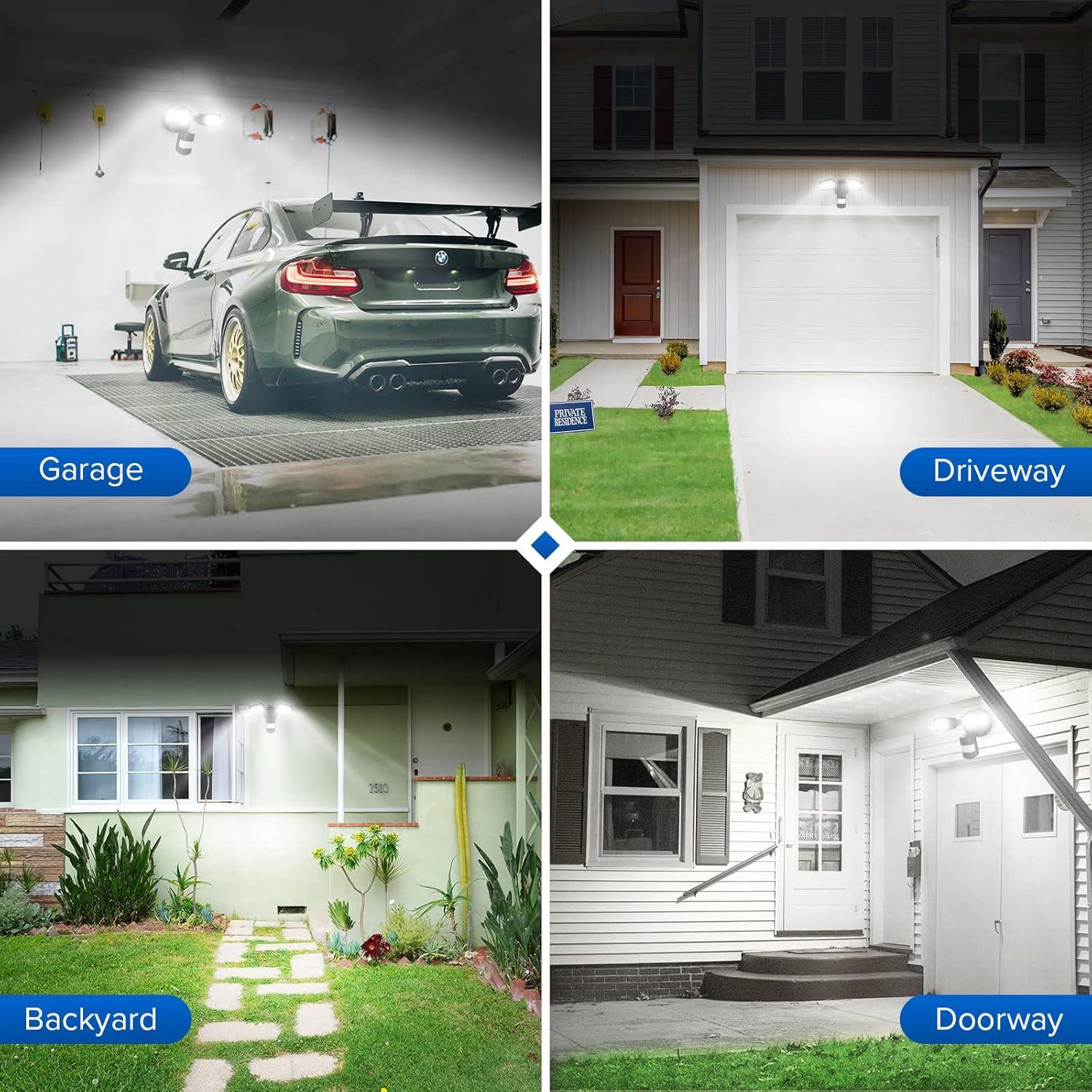 Luz de Seguridad LED SANSI 18W con Sensor de Movimiento IP65