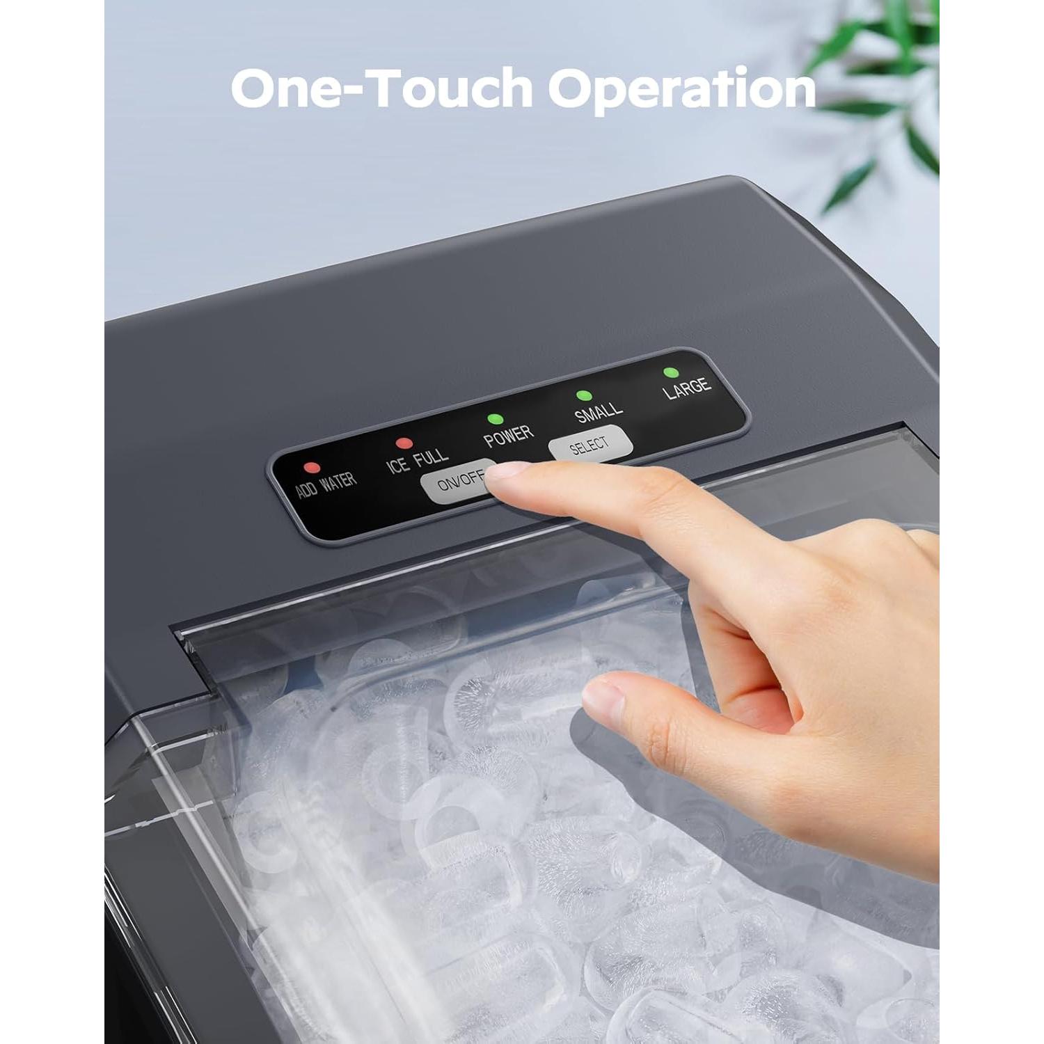 Fabricador de Hielo HOMEZAY 9 Cubos en 6 Min, Plata