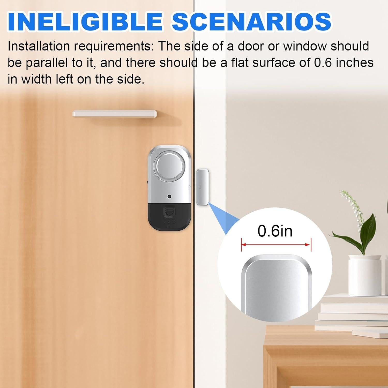 Alarmas para Puertas y Ventanas ANKOSHUN - 6 Paquete Gris