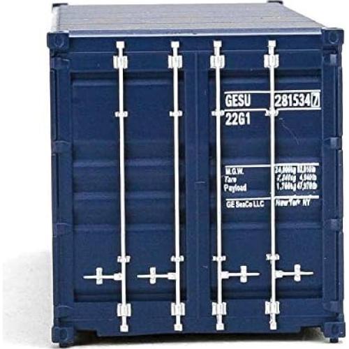 Contenedor Corrugado 20 pies HO Walthers GE Seaco Azul/Blanco/Rojo