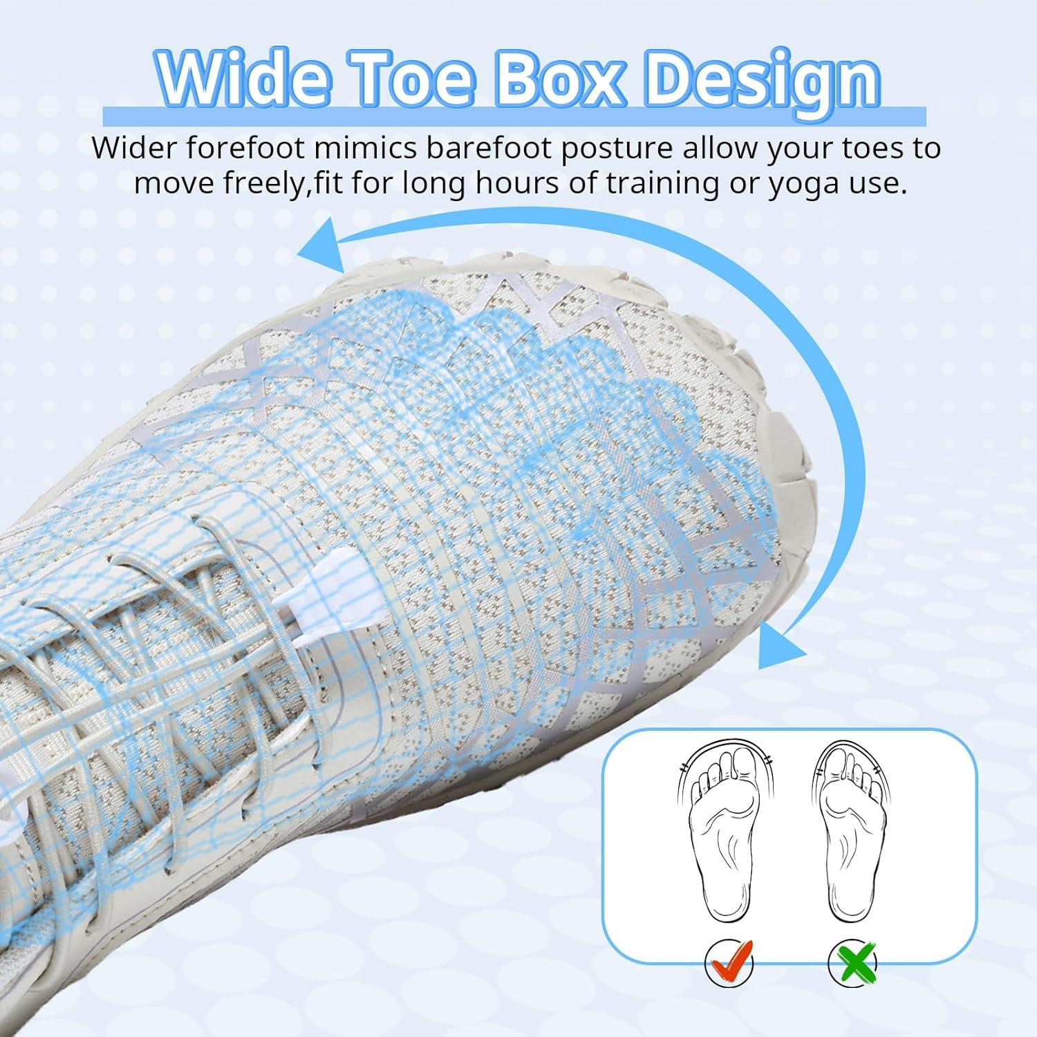 Zapatos Barefoot Unisex Minimalistas Beige 5.5M/4.5H