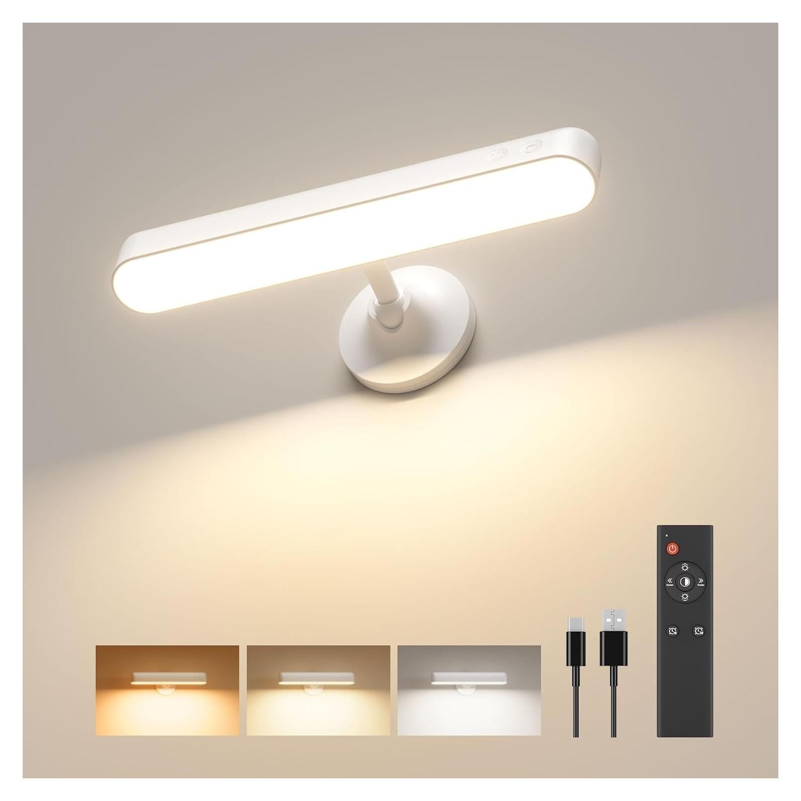 Aplique de Pared LED FULNIX Blanco 7500mAh Control Remoto
