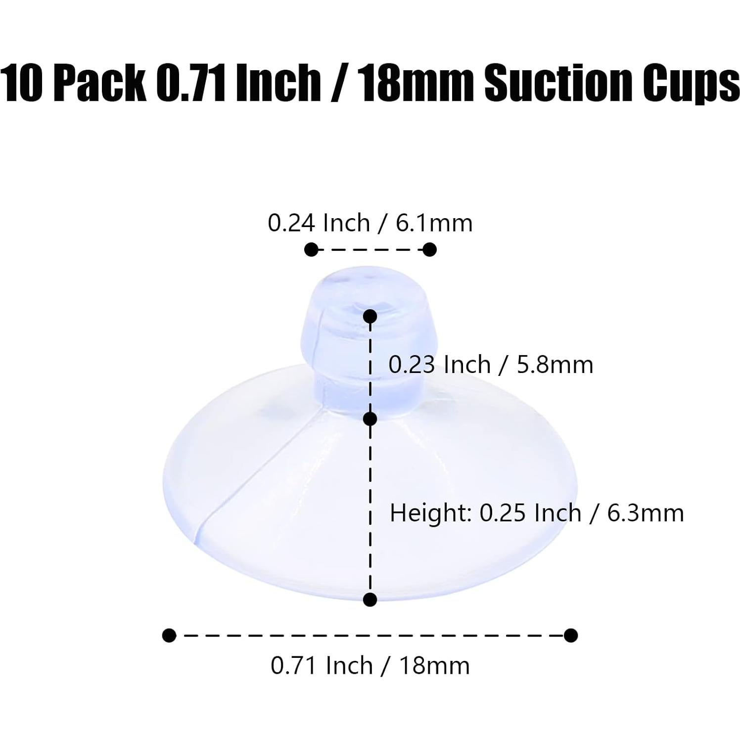 Paquete de 10 Ventosas Transparentes Qjaiune 18mm para Muebles