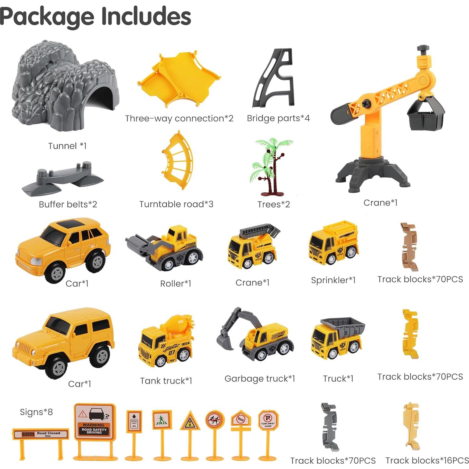 Juguetes de Pista de Carreras TUMAMA 249pcs para Niños 3-6 Años