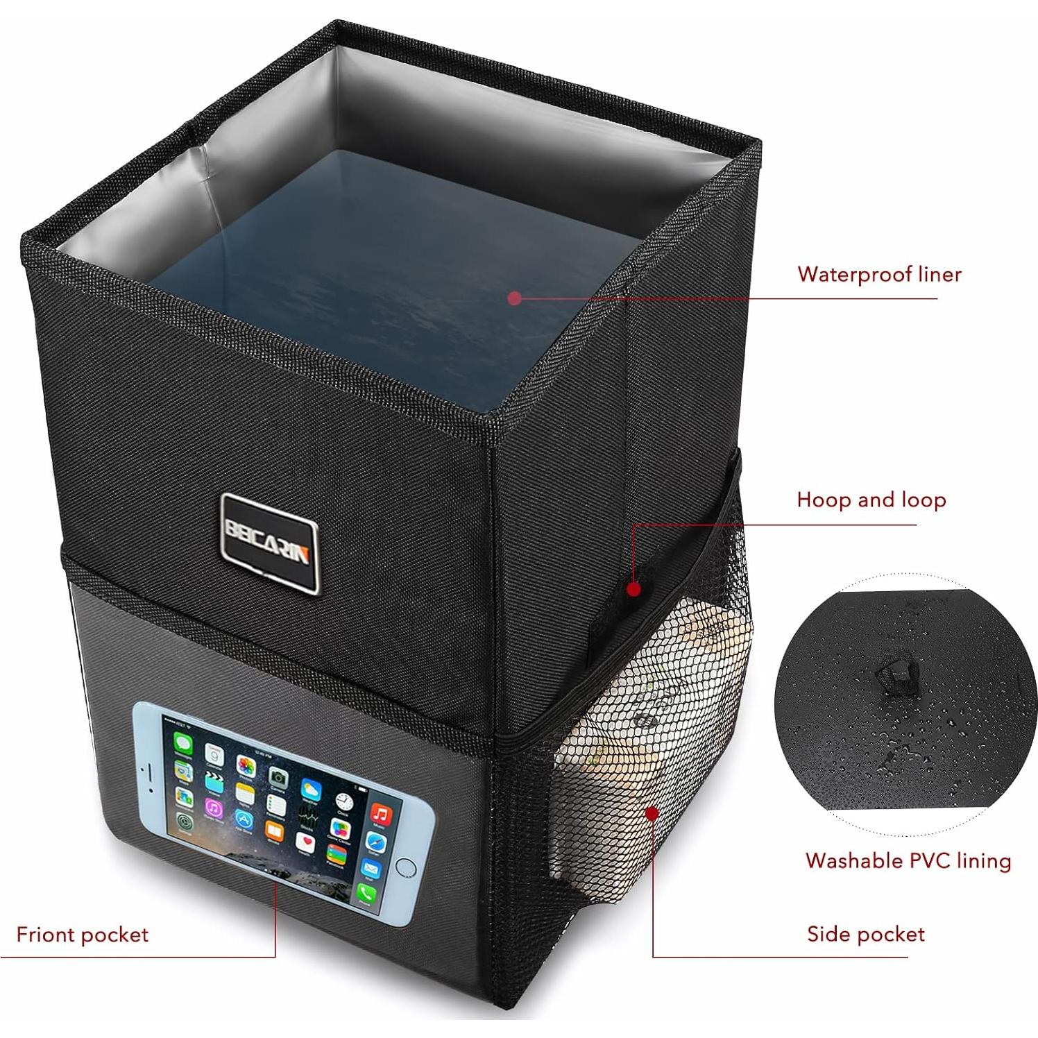 Basurero de Auto Beicarin Plegable 6.89L a Prueba de Fugas