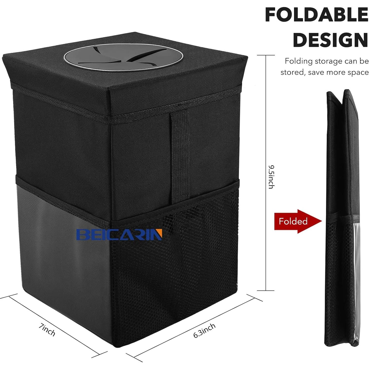 Basurero de Auto Beicarin Plegable 6.89L a Prueba de Fugas