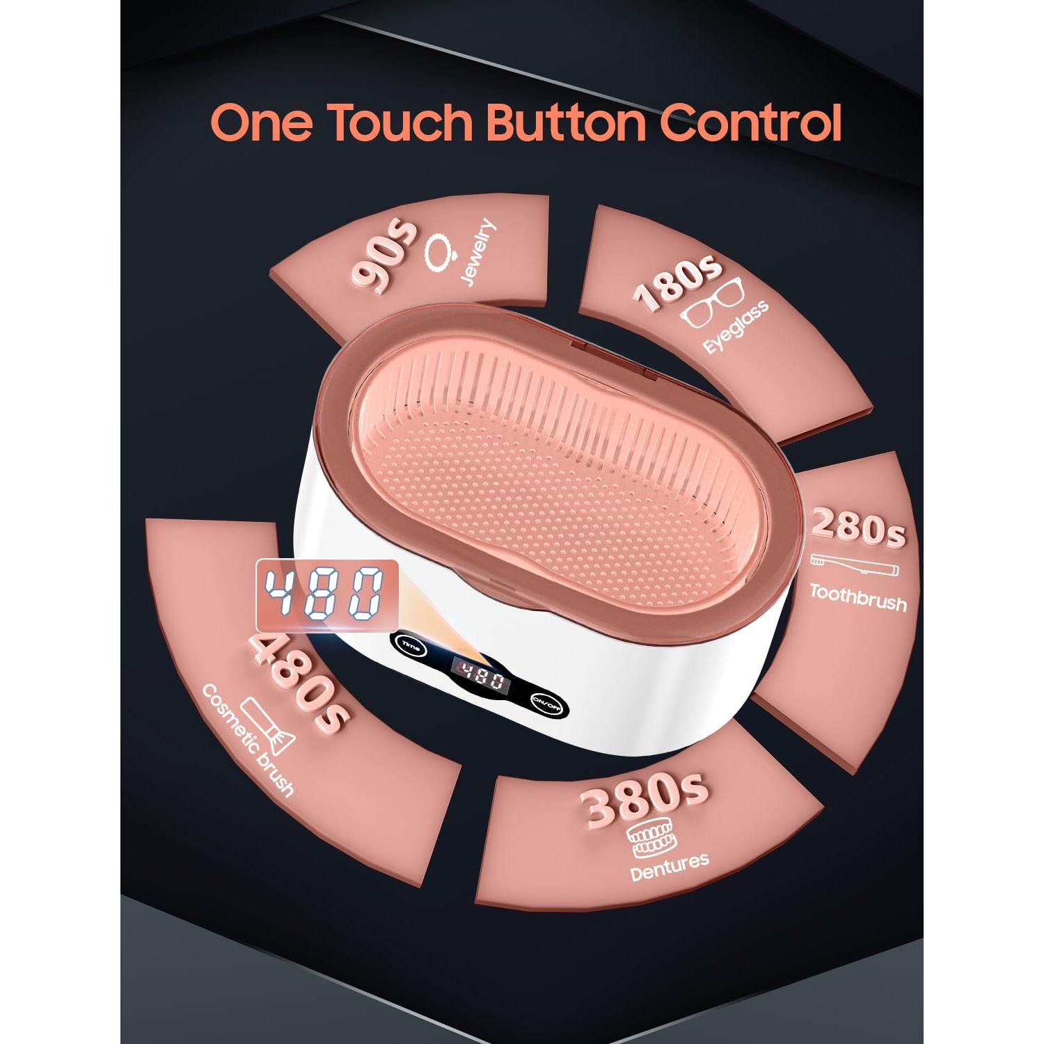 Limpiador ultrasónico RAOTOLY 600ML 45KHz 5 modos limpieza