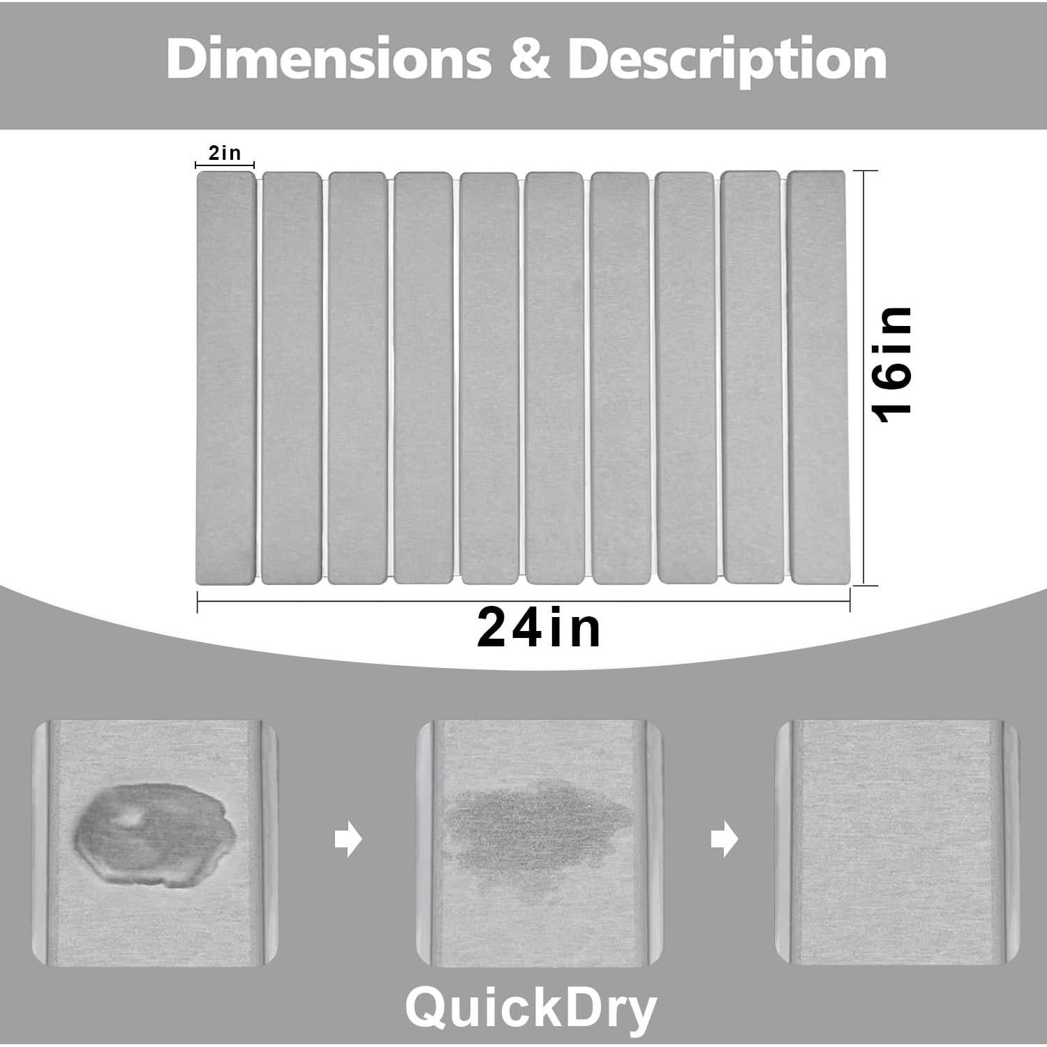 Alfombrilla de Secado de Platos Equicklynx 61x41 cm Diatomácea