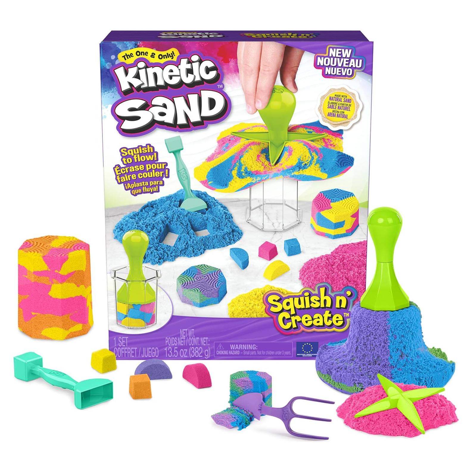 Kinetic Sand Spin Master Set 385g con 5 herramientas