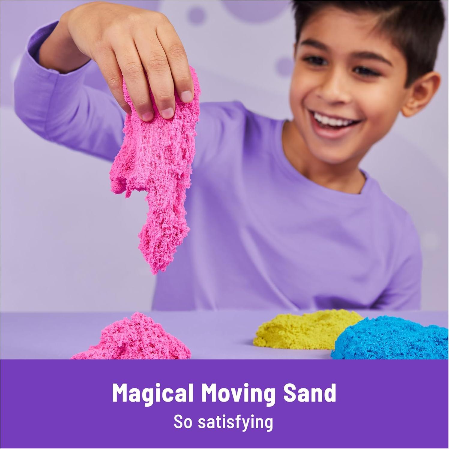 Kinetic Sand Spin Master Set 385g con 5 herramientas