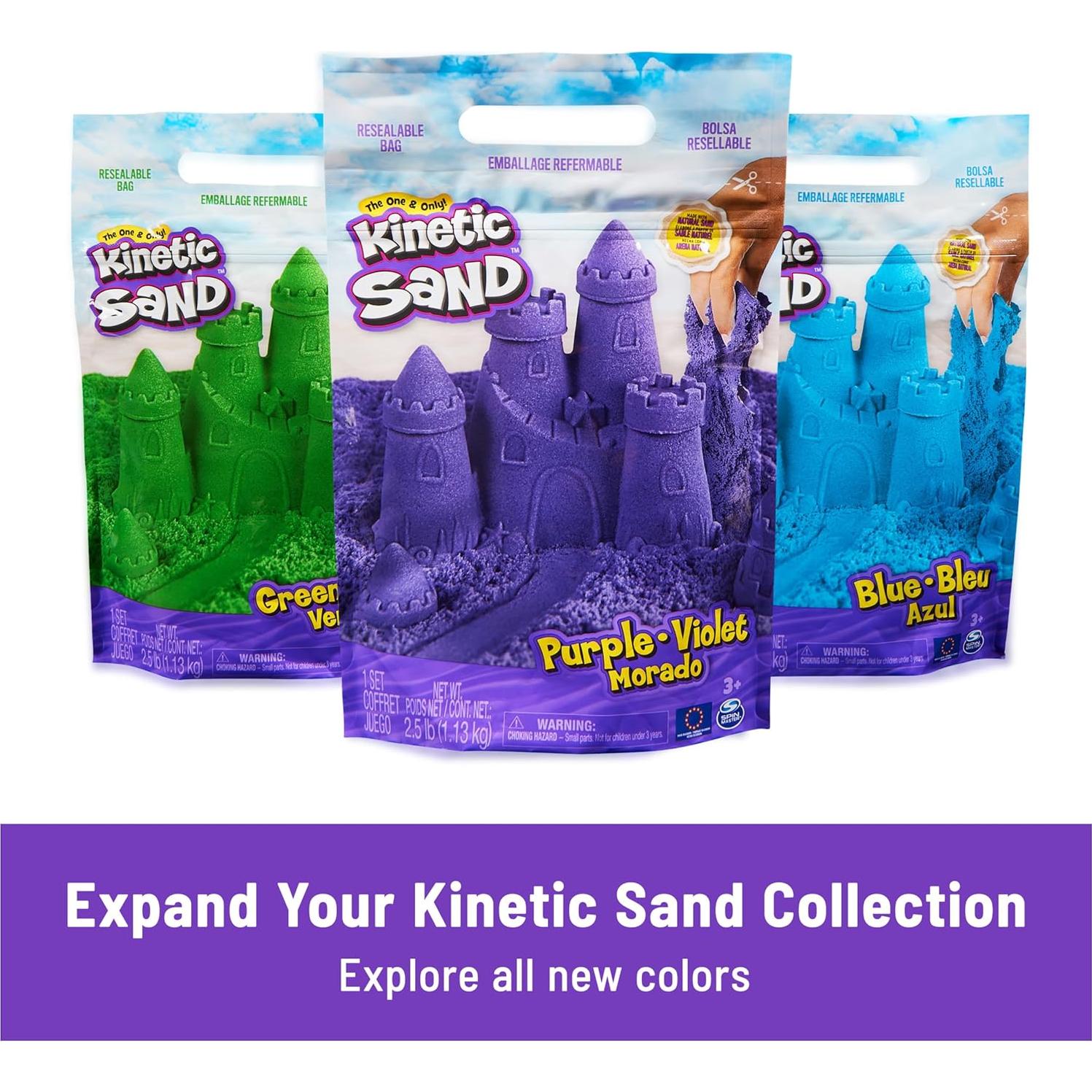 Kinetic Sand Spin Master Set 385g con 5 herramientas