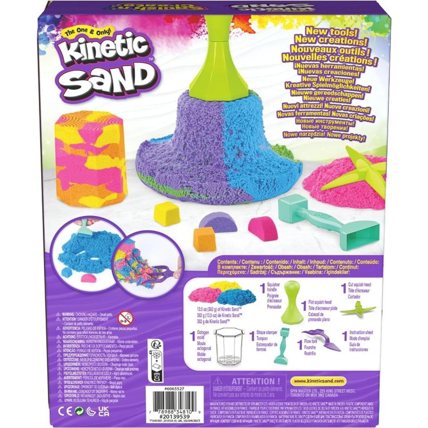 Kinetic Sand Spin Master Set 385g con 5 herramientas