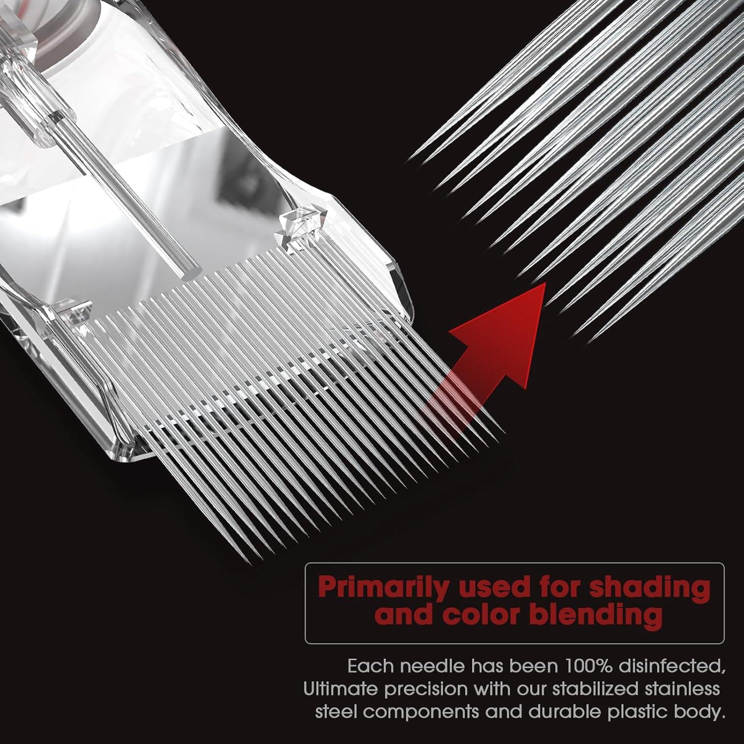 Agujas de Cartucho para Tatuaje EZ EPIC 8Pcs #10 Magnum Curvado