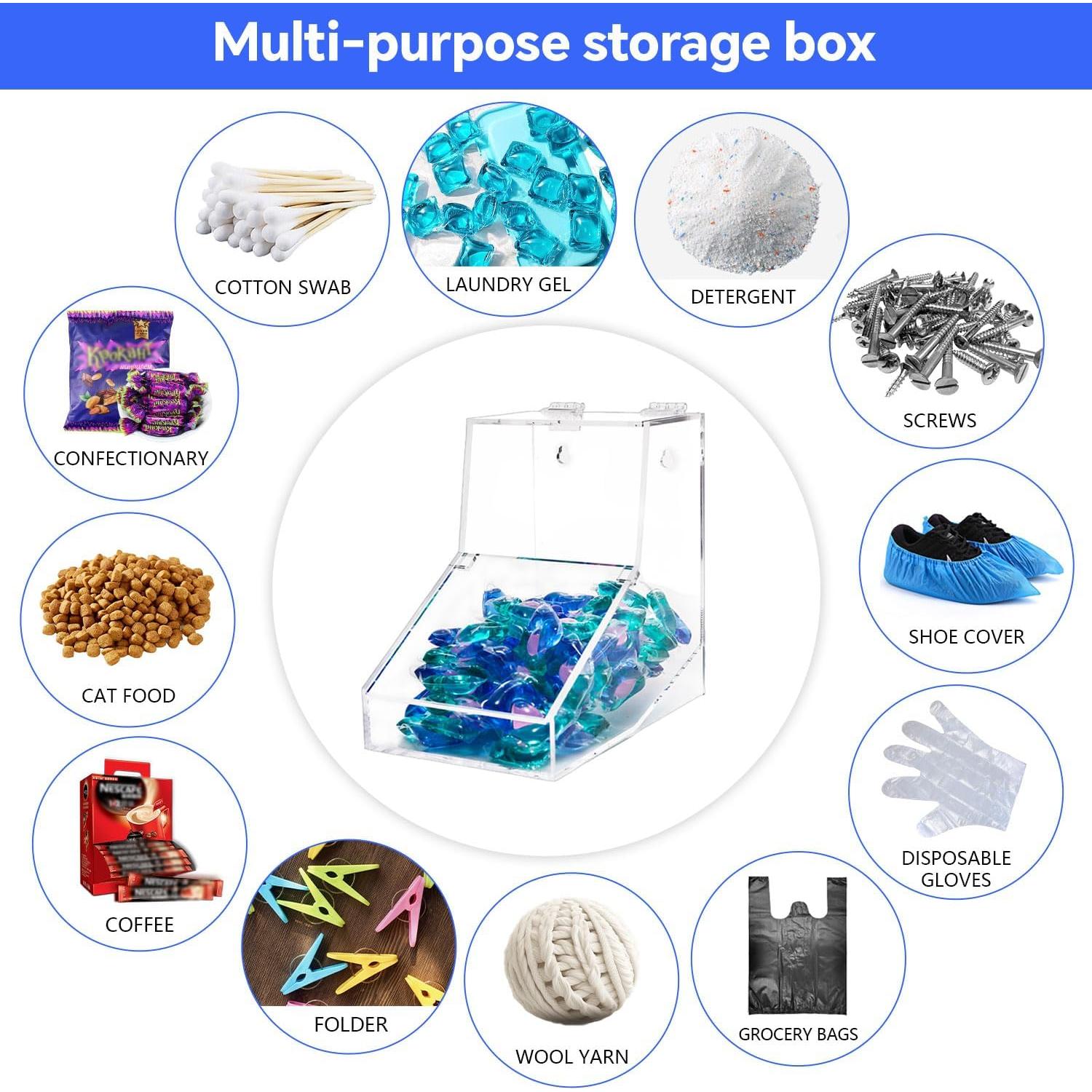 Contenedor de cápulas de lavandería Tikitup 2.5L Acrílico