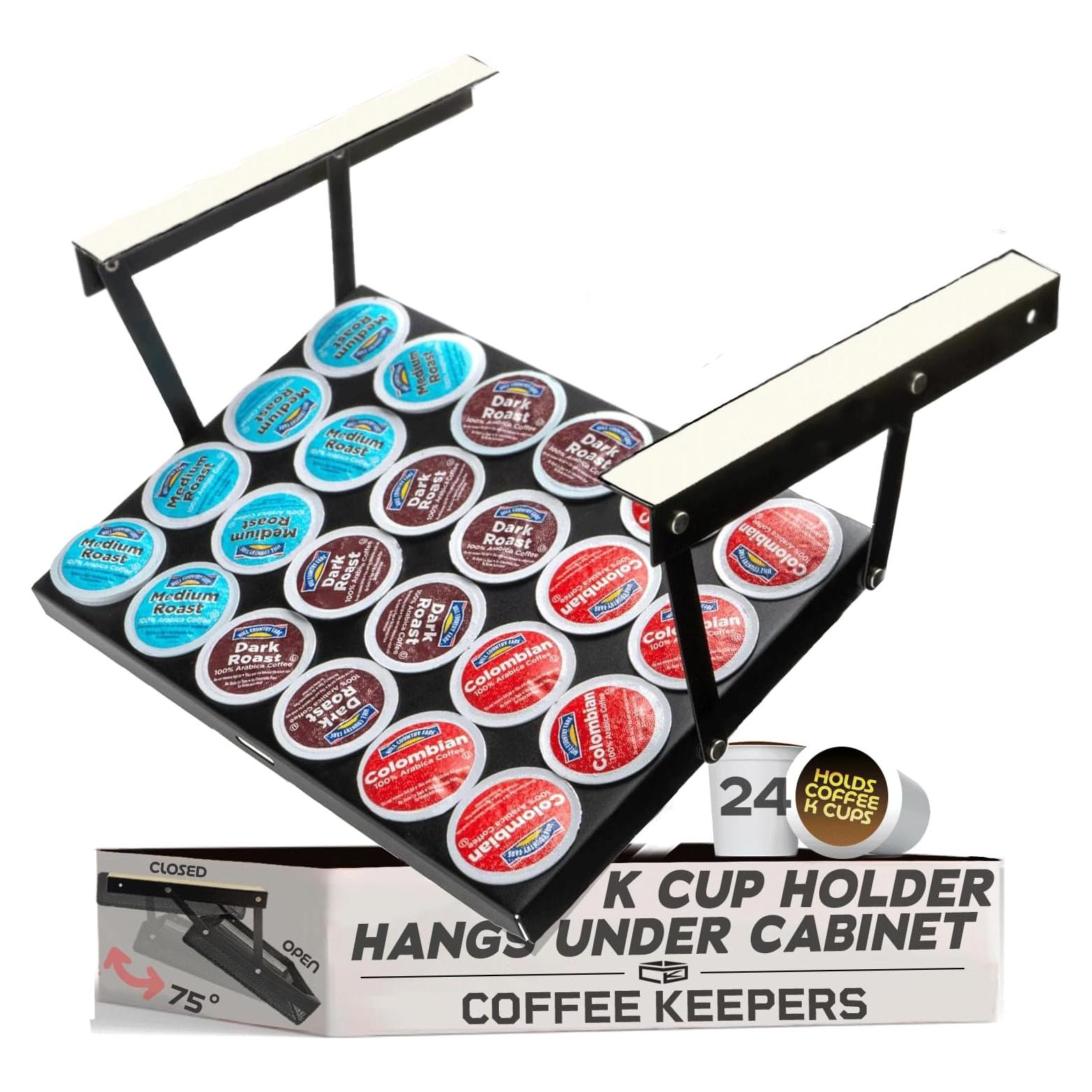 Soporte para K-Cup bajo gabinete Coffee Keepers - 24 cápsulas