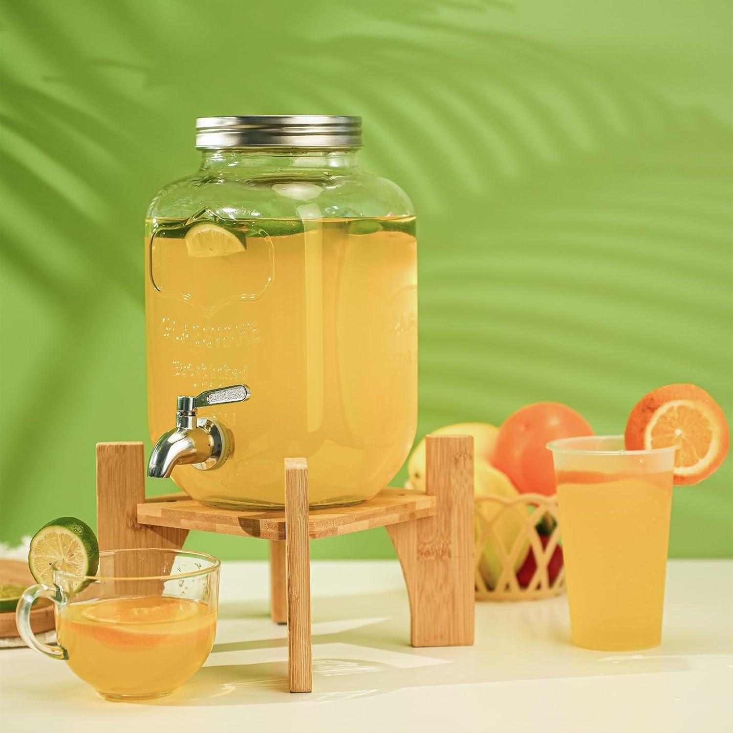 Dispensador de Bebidas de Vidrio Hiziwimi 4L con Grifo Inoxidable