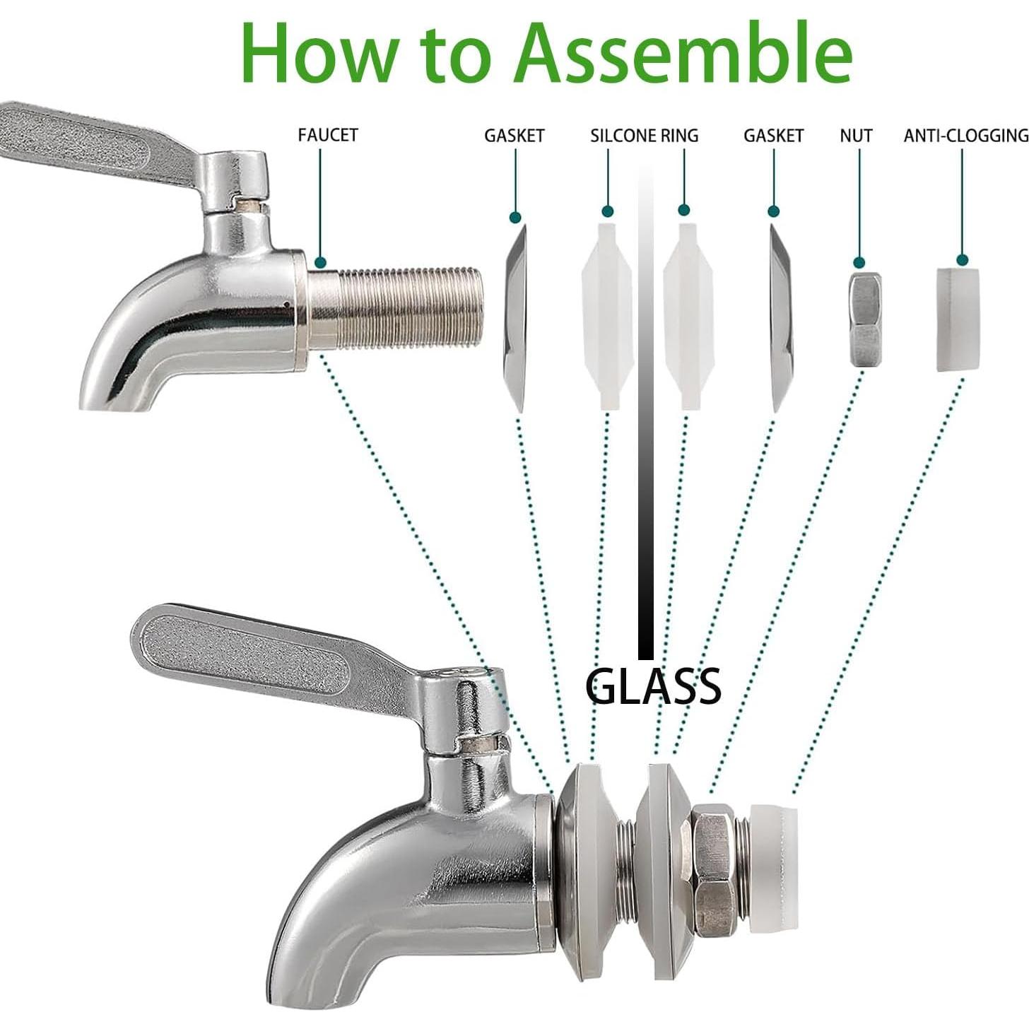 Dispensador de Bebidas de Vidrio Hiziwimi 4L con Grifo Inoxidable