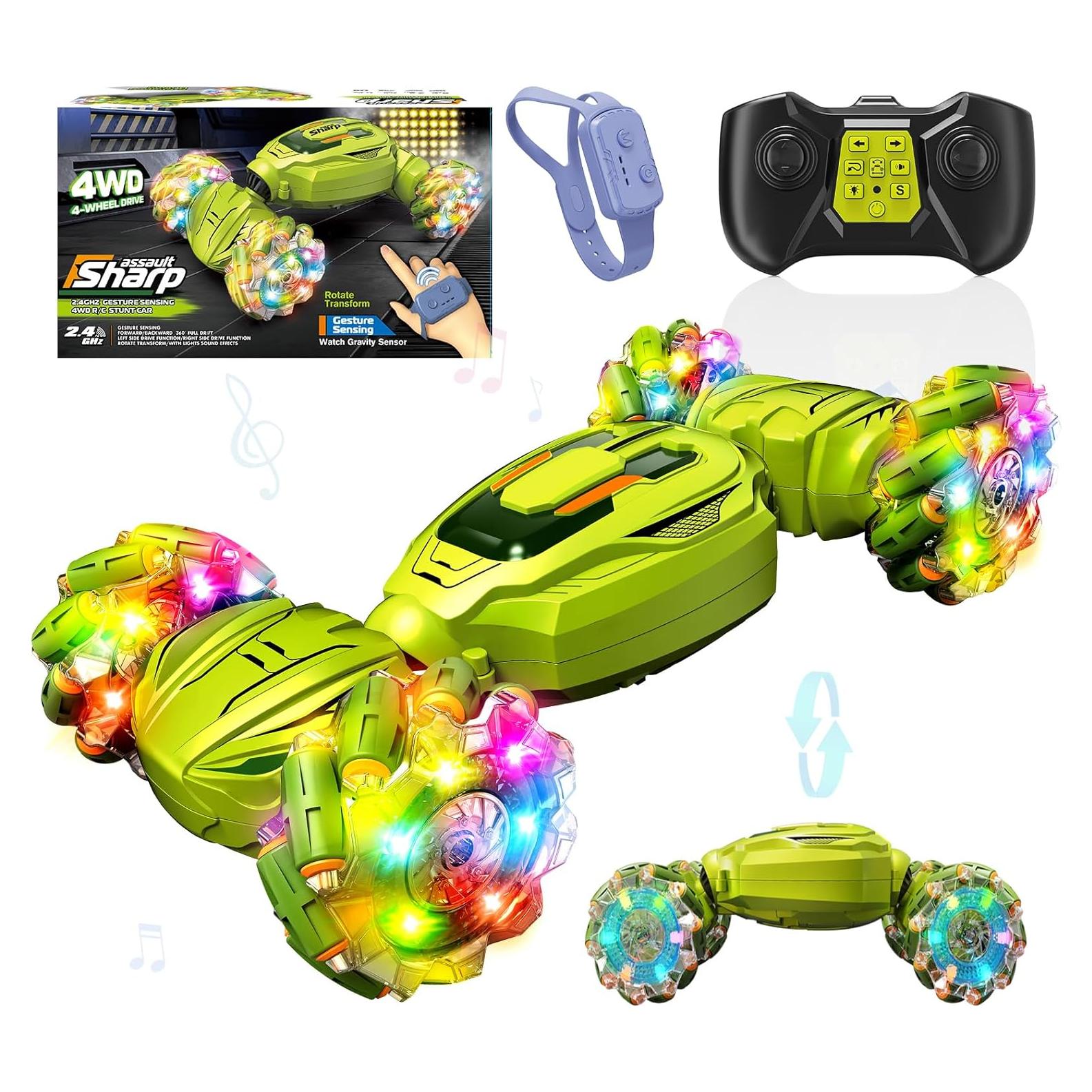 Coche RC Transformable Snaiio 4WD Detección de Gestos Verde