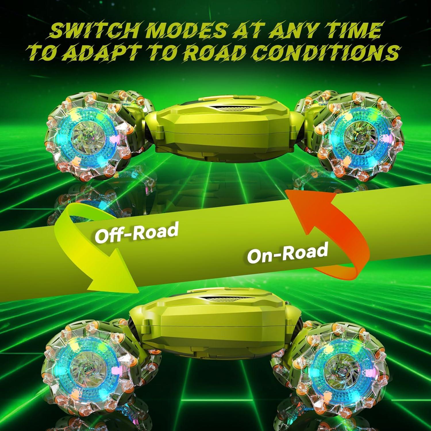 Coche RC Transformable Snaiio 4WD Detección de Gestos Verde