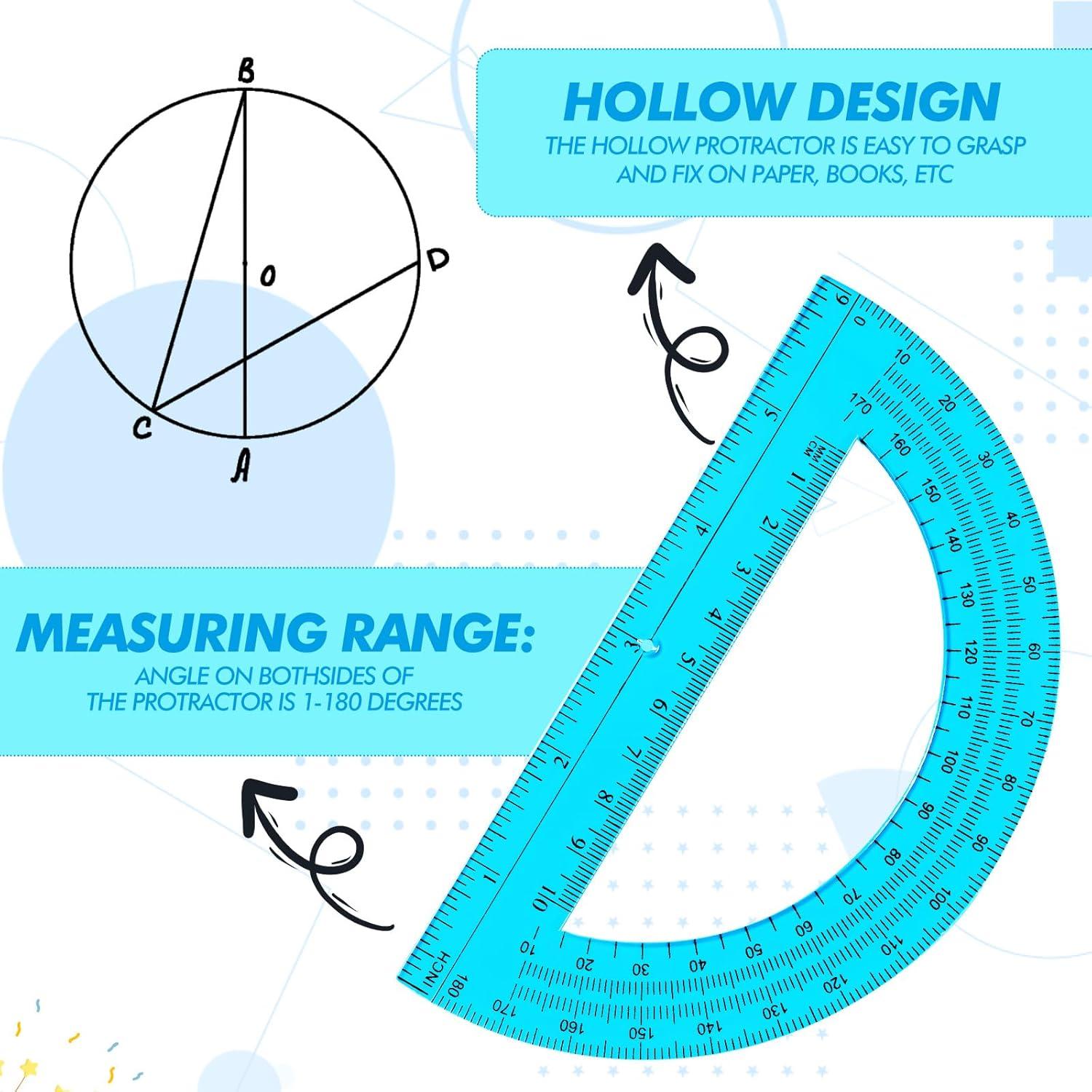 Juego de Regla y Transportador Zonon 30.5 cm Azul