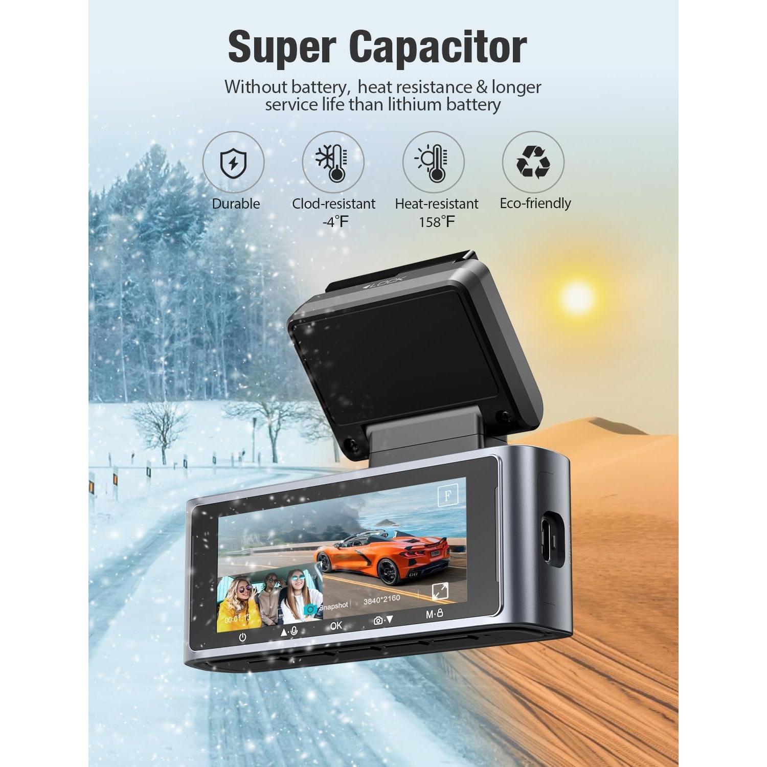 Cámara Dash OMBAR M572 3 Canales 2K+1080P GPS WiFi 5G