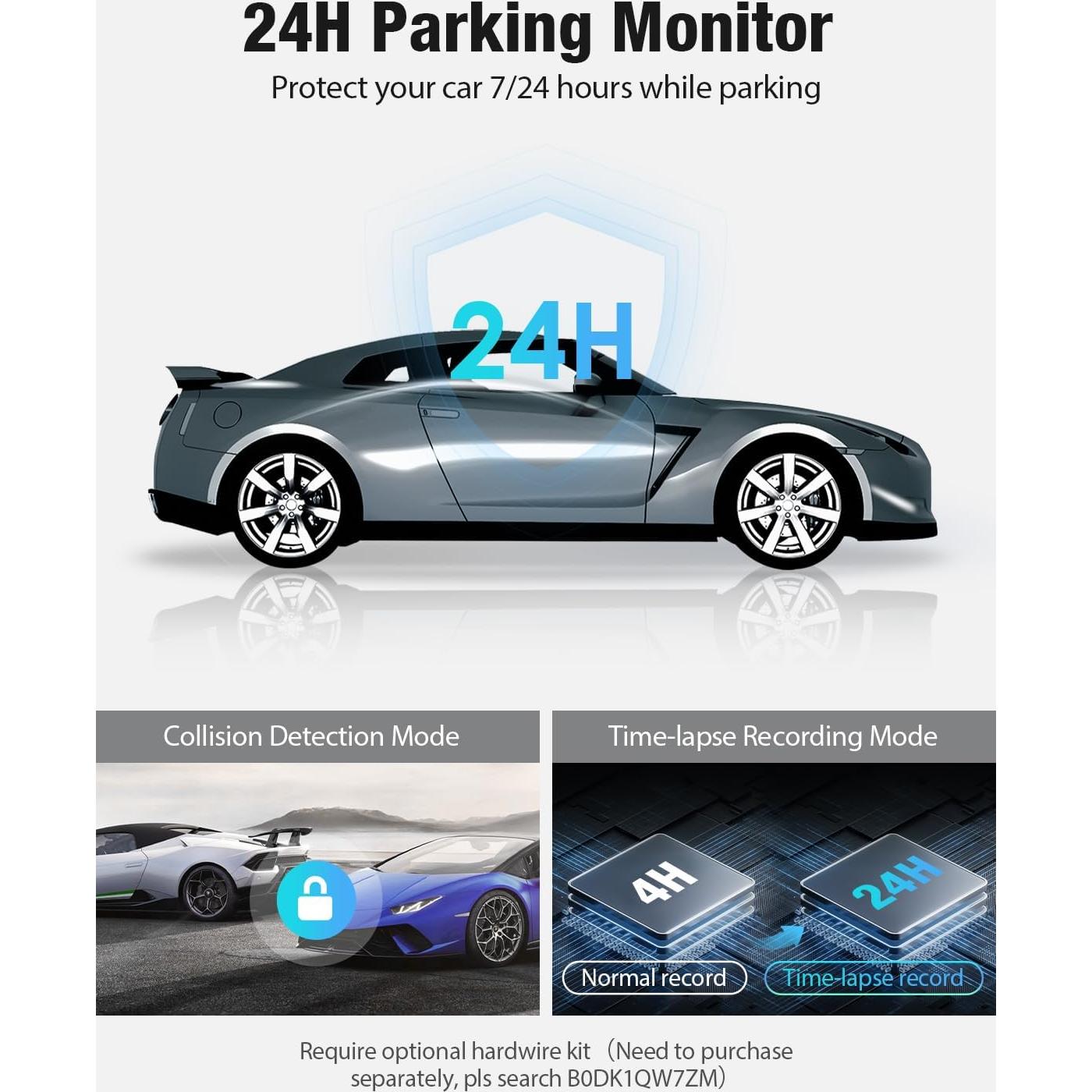 Cámara Dash OMBAR M572 3 Canales 2K+1080P GPS WiFi 5G