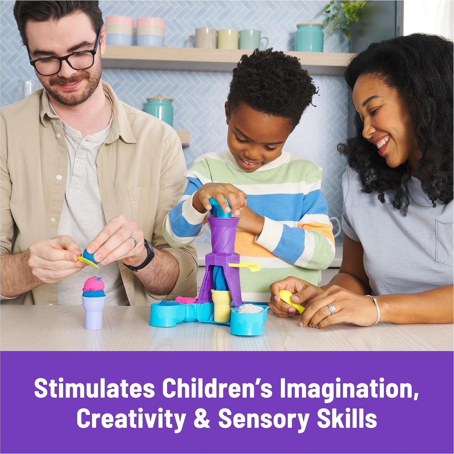 Kinetic Sand Estación de Helados 400g con Conos y Herramientas