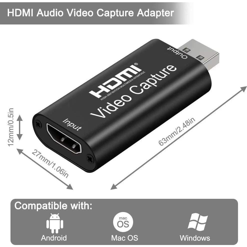 Tarjeta de Captura HDMI a USB 4K AMANKA CJQ-ES Plug & Play
