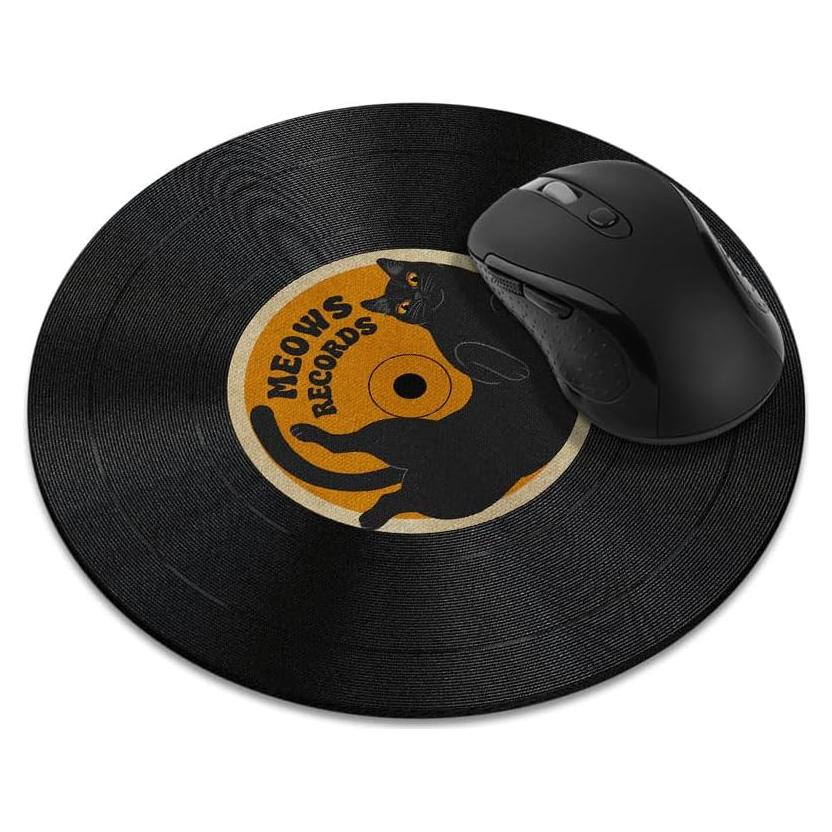 Alfombrilla de Ratón Antideslizante WIRESTER Gato Negro 200mm