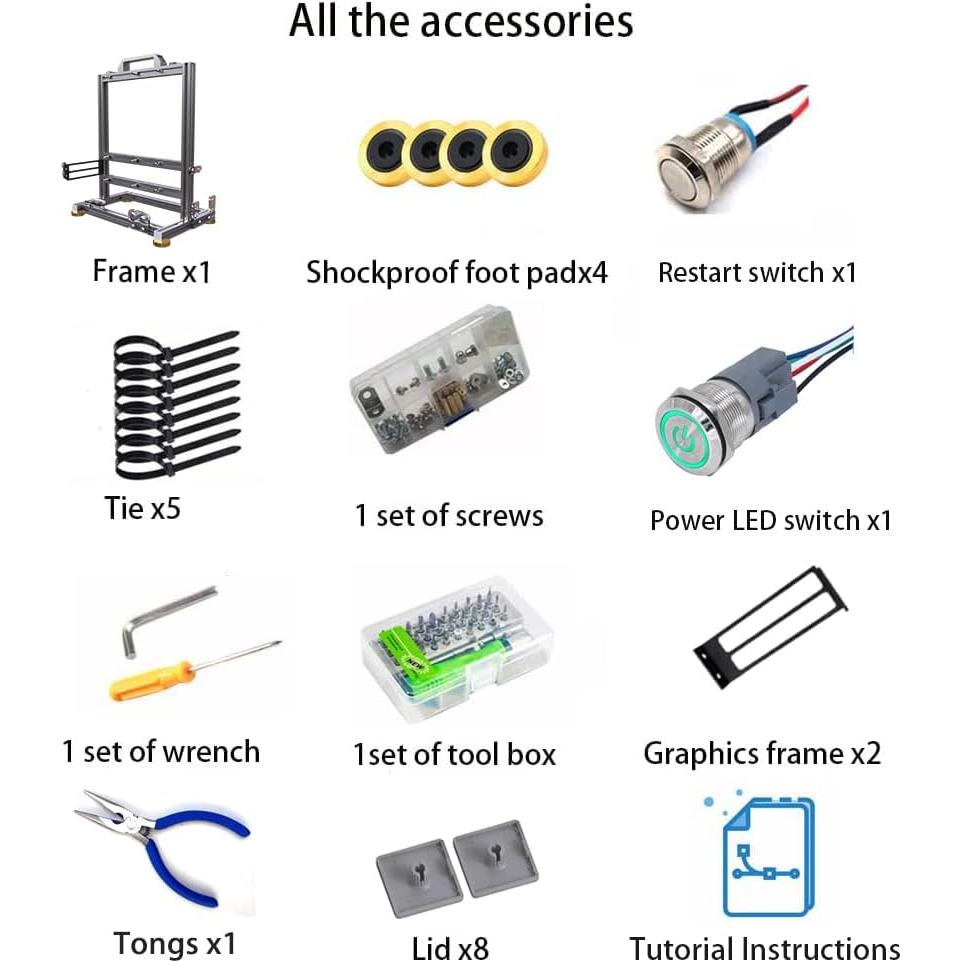 Chasis de PC DALAIBUKESI Marco Abierto ITX Aluminio 1.81 kg