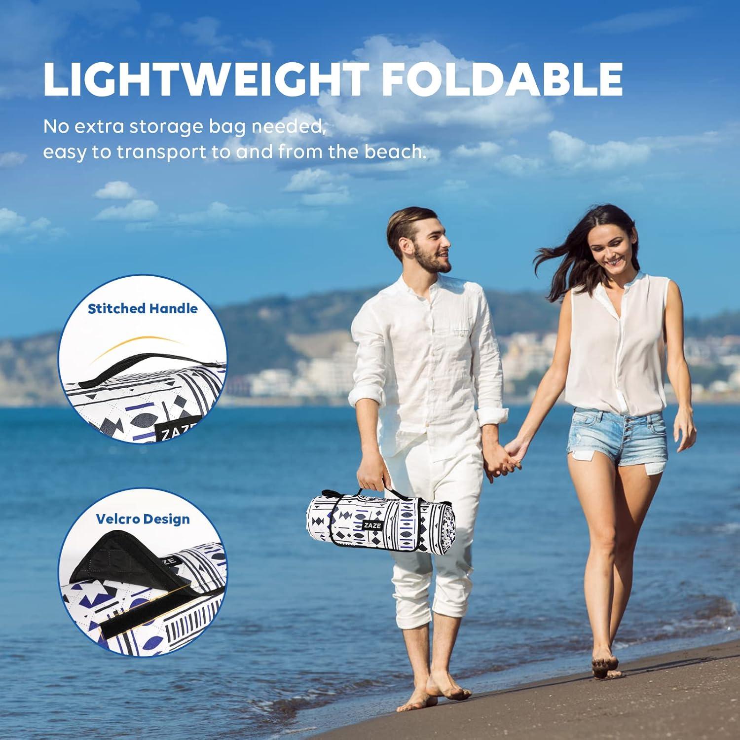 Manta de Picnic ZAZE XL Impermeable y a Prueba de Arena 80x80cm