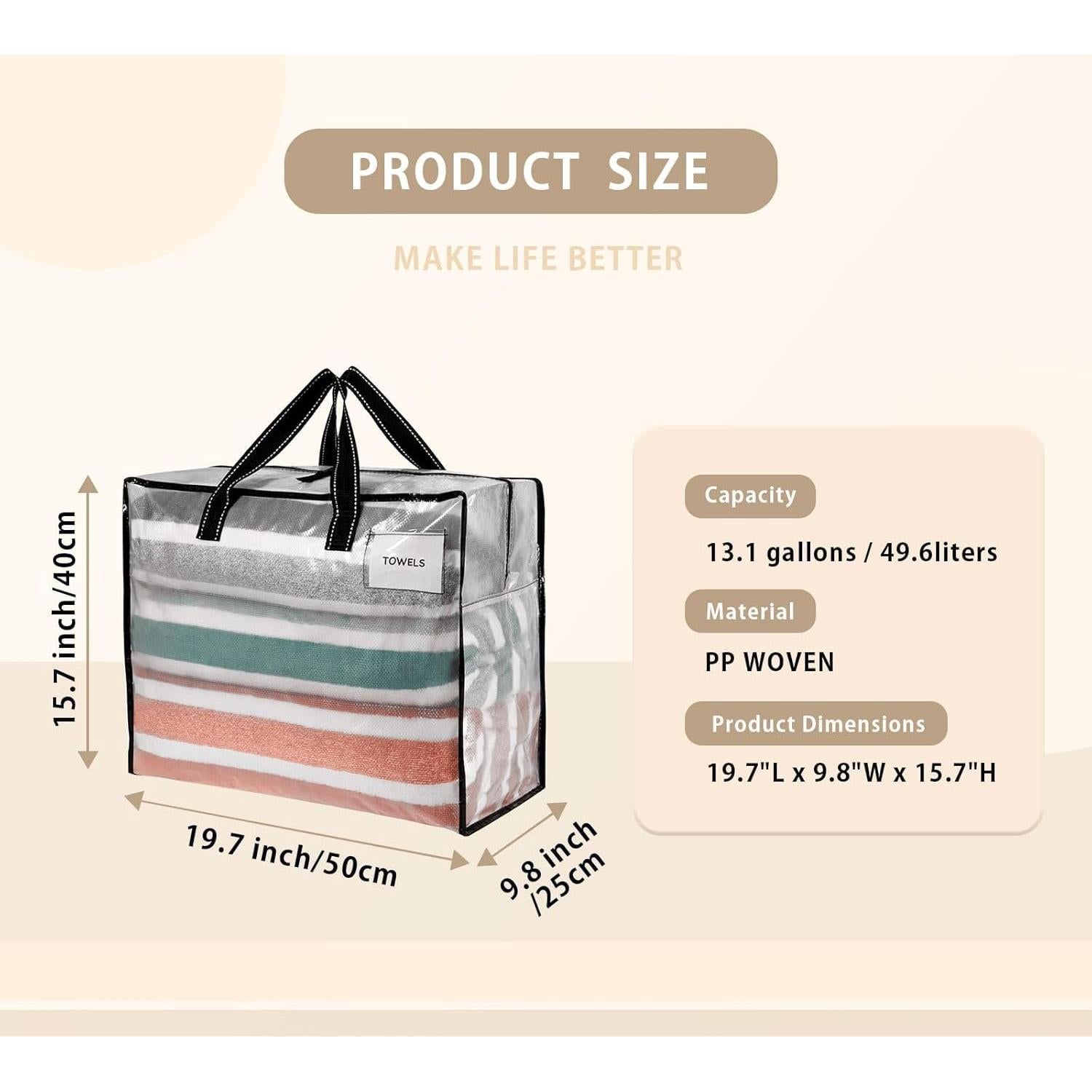 VENO 4 Bolsas de Almacenamiento Alta Resistencia 49.2L