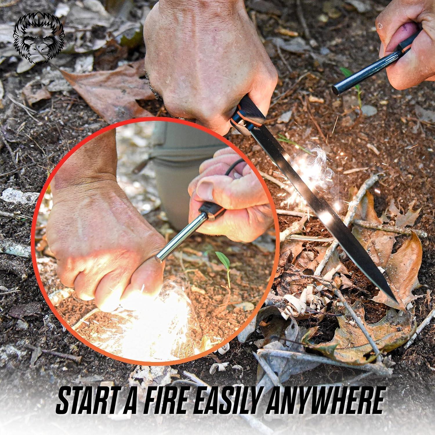 Cuchillo de Caza Holtzman's Gorilla Survival con Funda y Accesorios