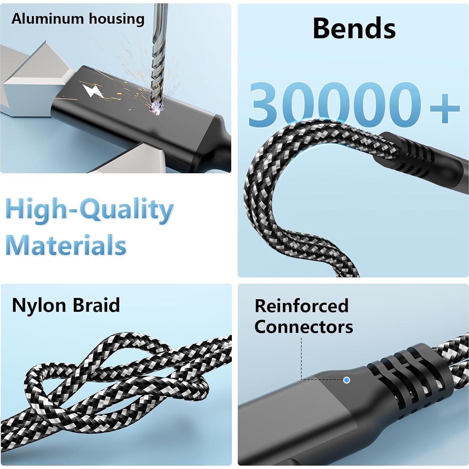 Adaptador Divisor de Auriculares Lightning y USB C HiFi - Negro