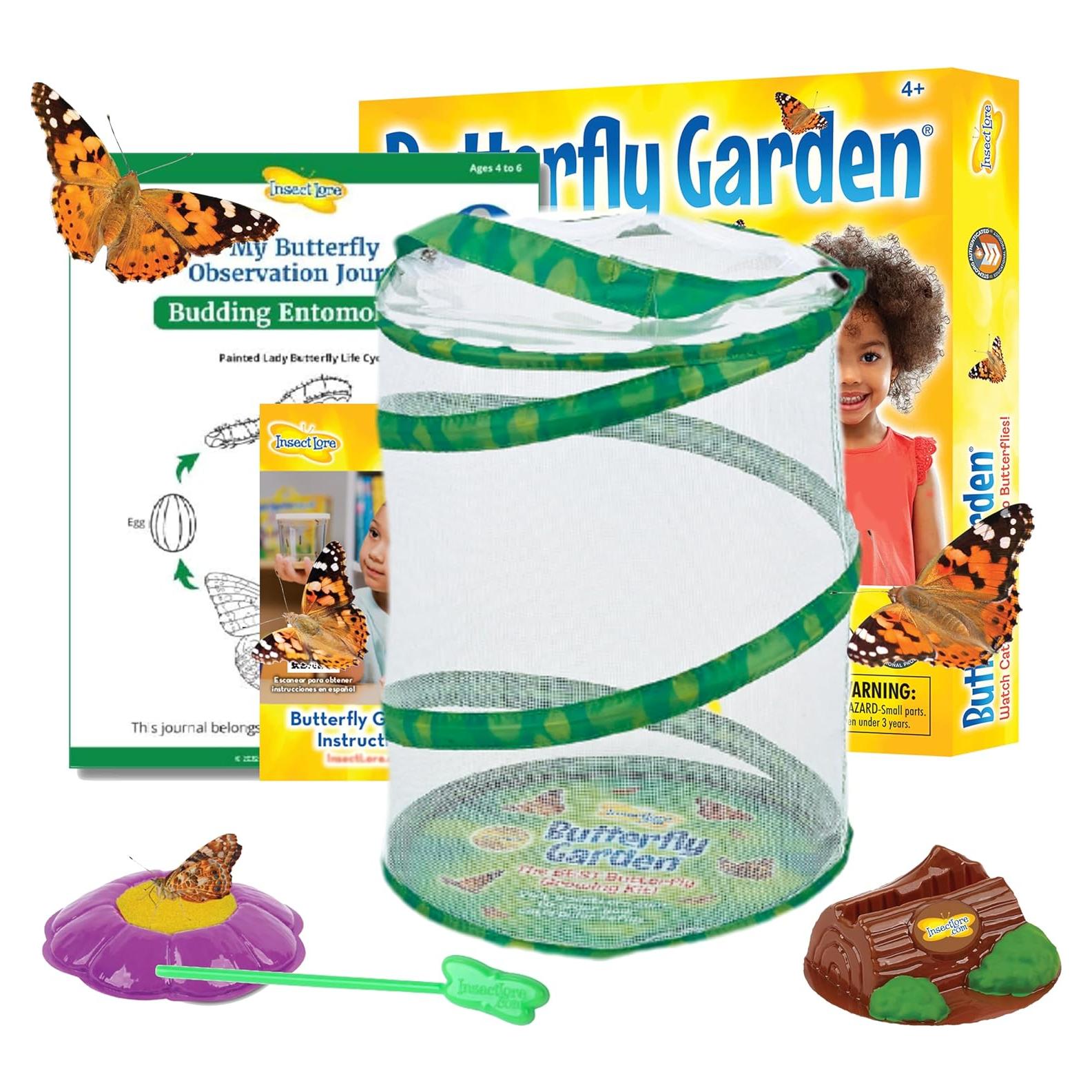 Kit Jardín de Mariposas Insect Lore con Orugas Vivas