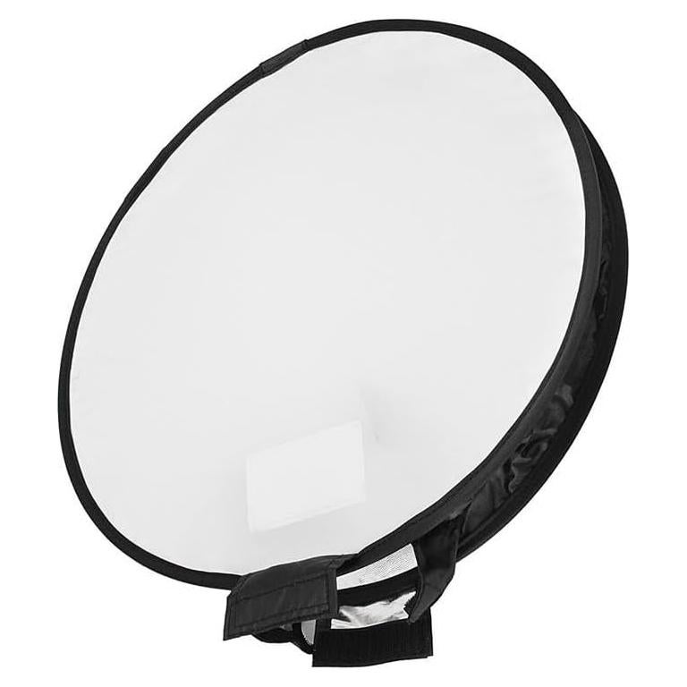 Difusor Softbox Redondo Reflex Camera 30cm Tela Negra+Blanca