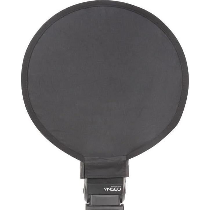 Difusor Softbox Redondo Reflex Camera 30cm Tela Negra+Blanca