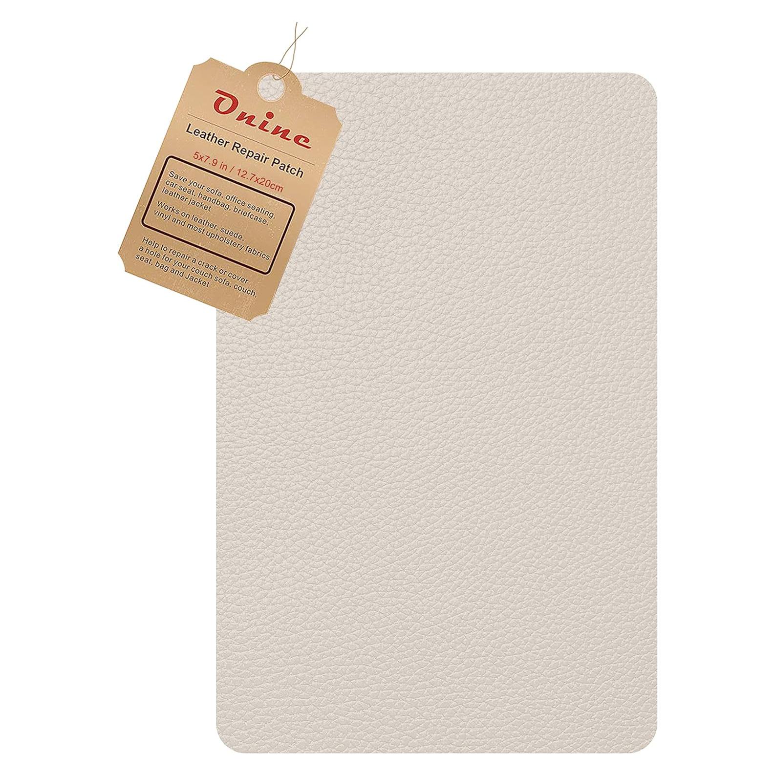 Parche de Reparación de Cuero ONine Beige 20cm x 12.7cm Autoadhesivo
