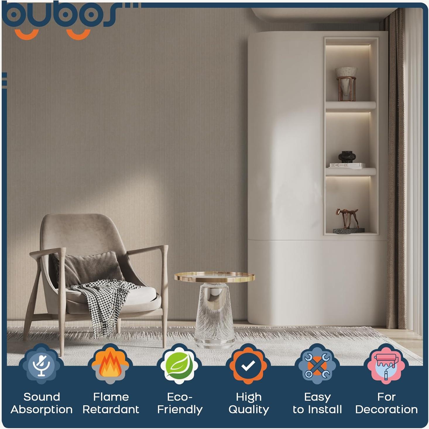 BUBOS Paneles Acústicos Grandes 120x60 cm 5 Piezas Camel 2