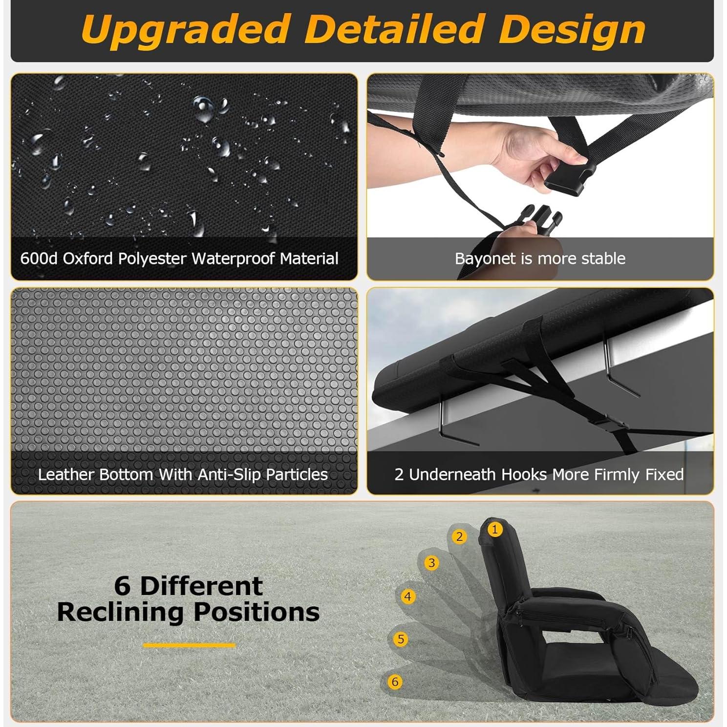 Asientos de Estadio Calentados Seeutek 2PC 63.5cm con Respaldo