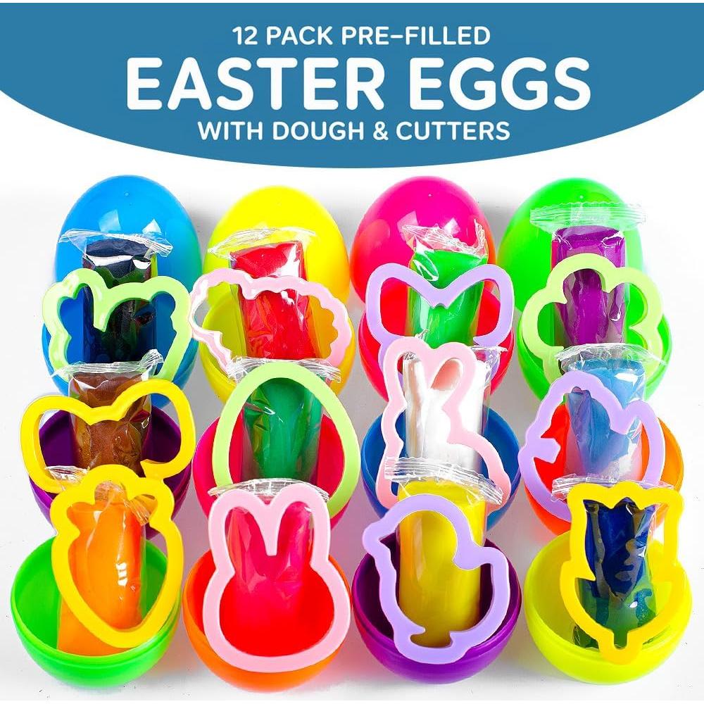 Paquete de 12 Huevos de Pascua Waybla con Masa para Modelar