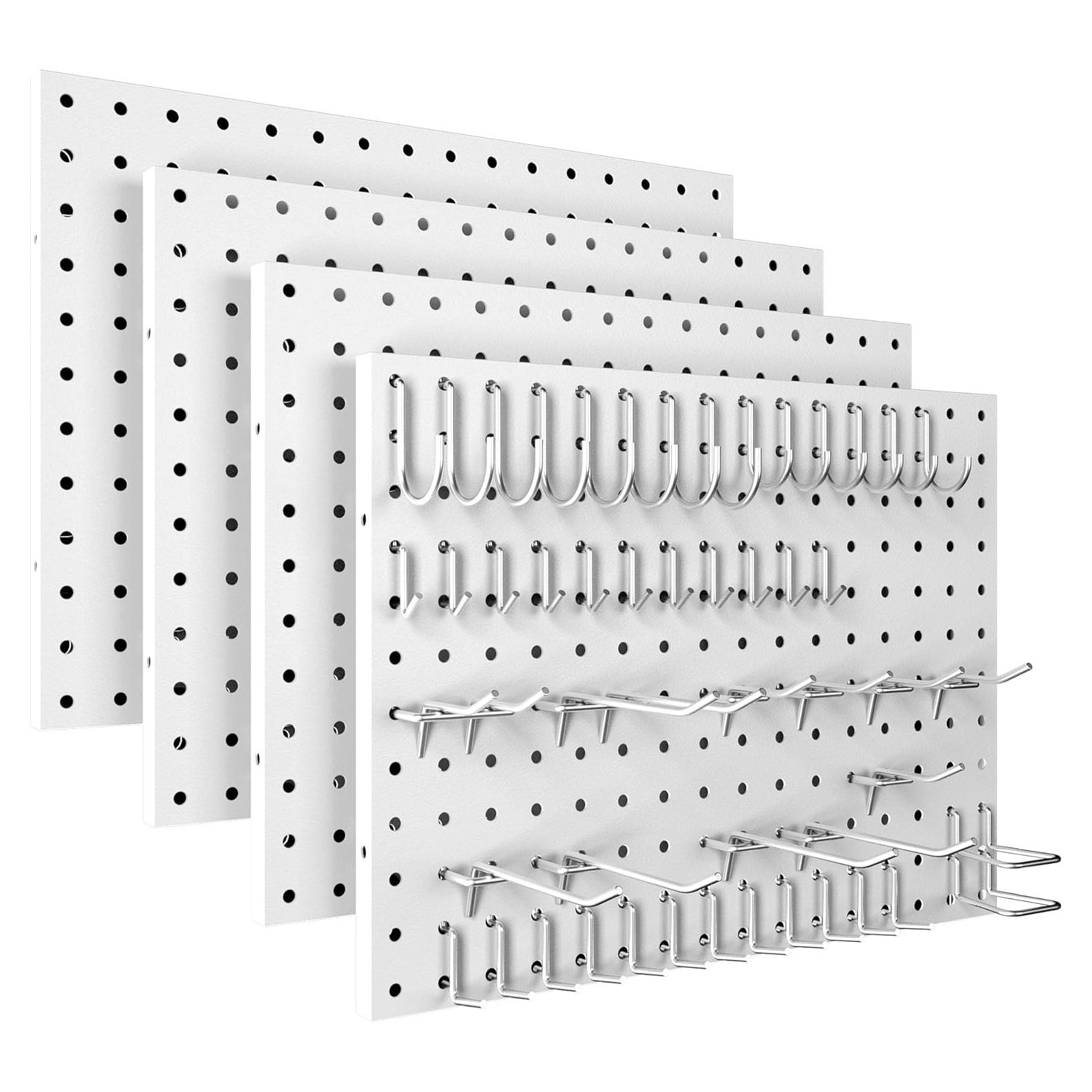 Tablero de Clavos de Metal Spampur 4 Pcs 40.64x30.48 cm Blanco