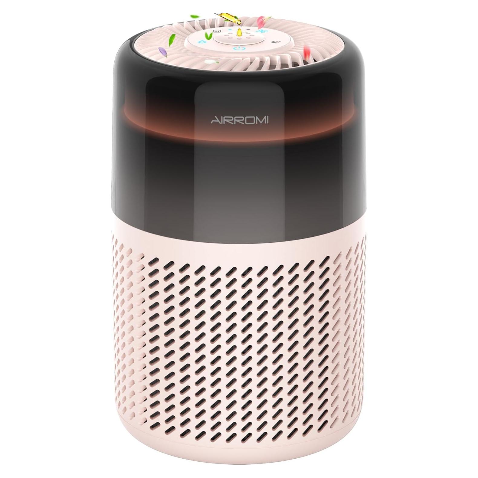 Purificador de Aire AIRROMI A2005 Beige, Filtro HEPA, 51 m²