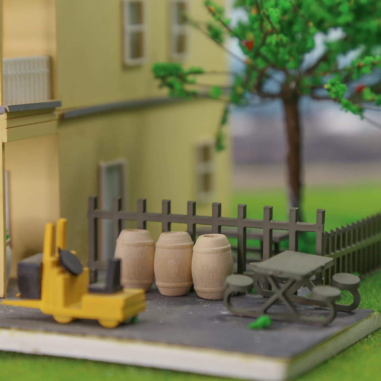 Barriles de Madera 50pcs EVEMODEL 13.8mm Escala HO OO