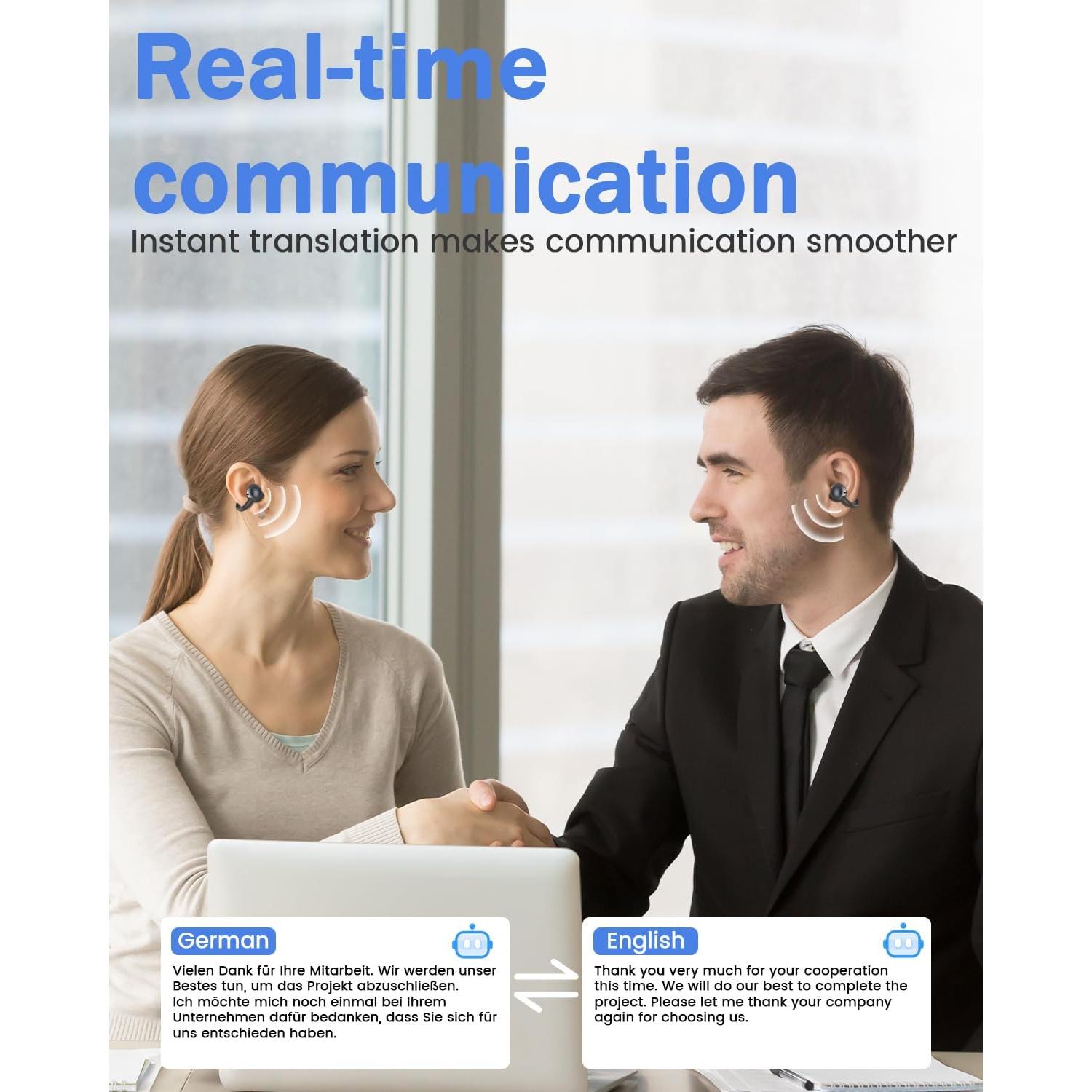 Auriculares Traductores ANSTEN M79 AI, 134 Idiomas, Bluetooth