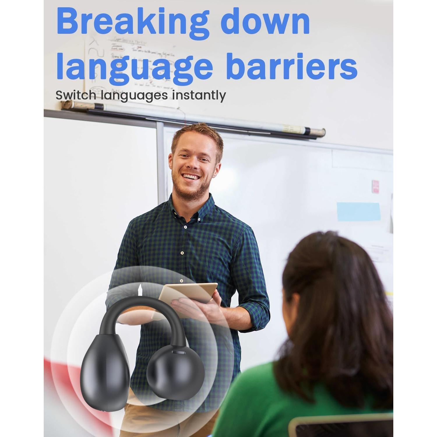 Auriculares Traductores ANSTEN M79 AI, 134 Idiomas, Bluetooth