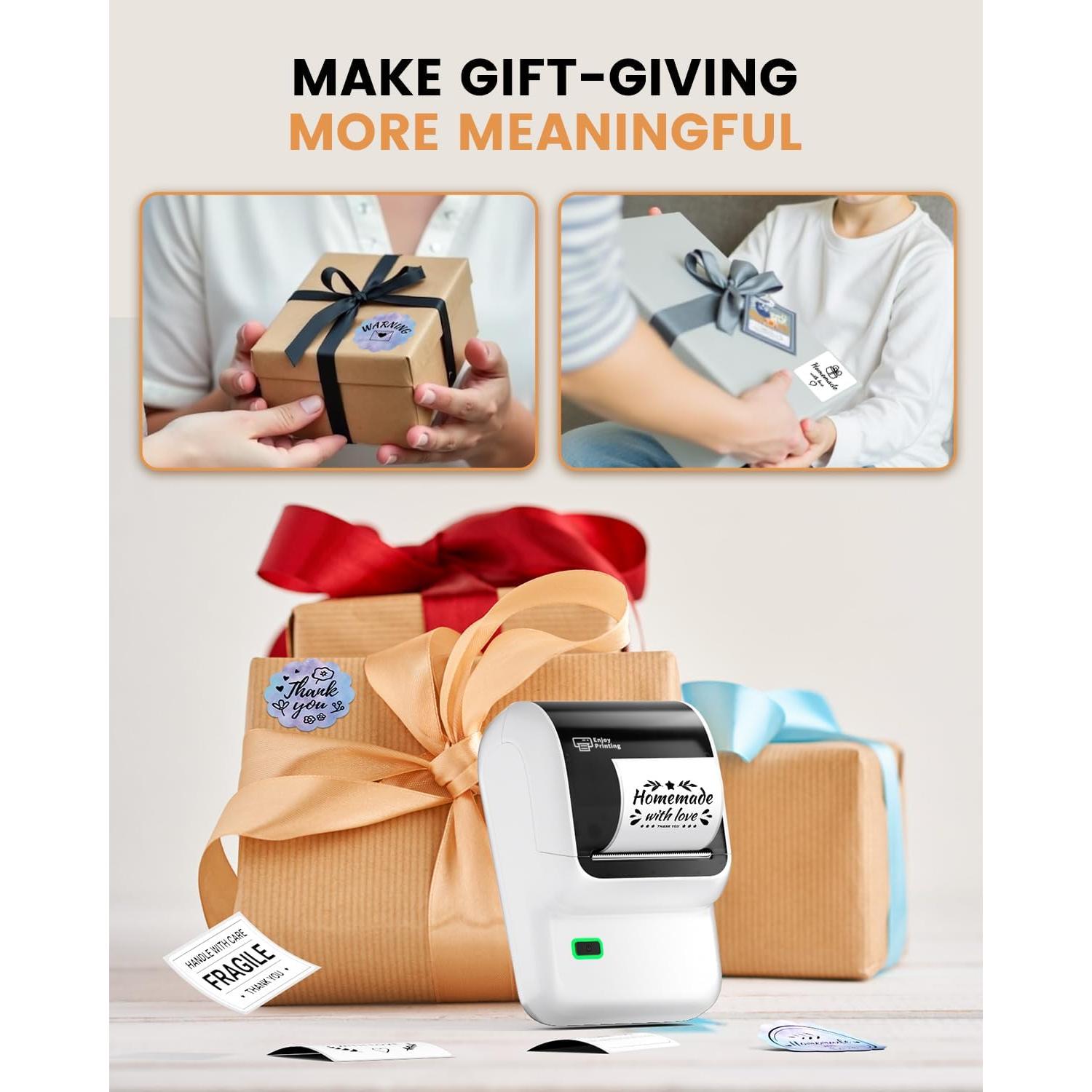 Impresora de Etiquetas Ponek M100 Bluetooth con 3 Rollos 40x30mm